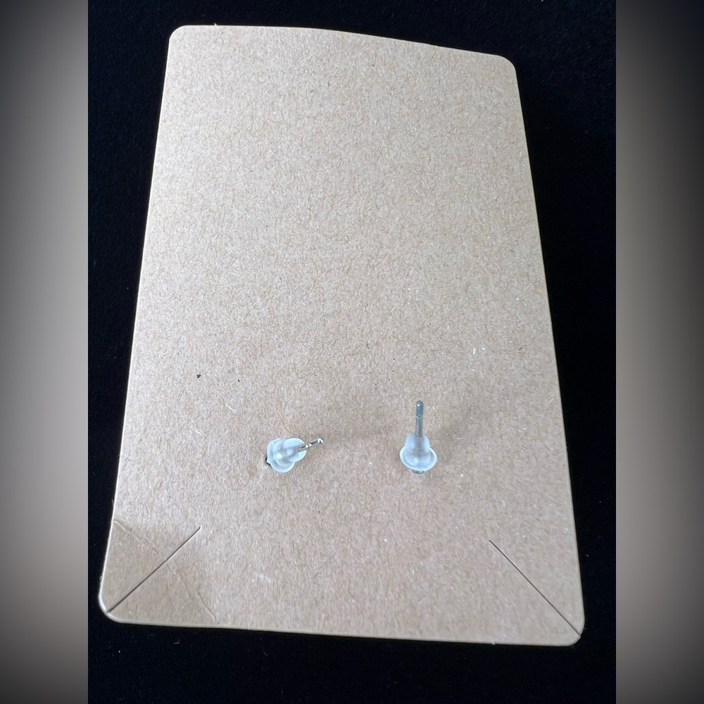 Turquoise Rhinestone Hoop Earrings - Picture 6 of 6